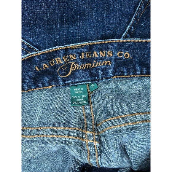 Ralph Lauren Lauren Jeans Women's US 14 Blue Denim Straight Leg Cotton Stretch - Picture 8 of 9